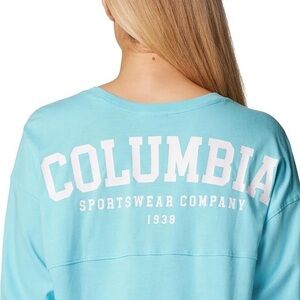 Columbia Women's North Cascades Branded Long Sleeve Crew XXL Aquamarine